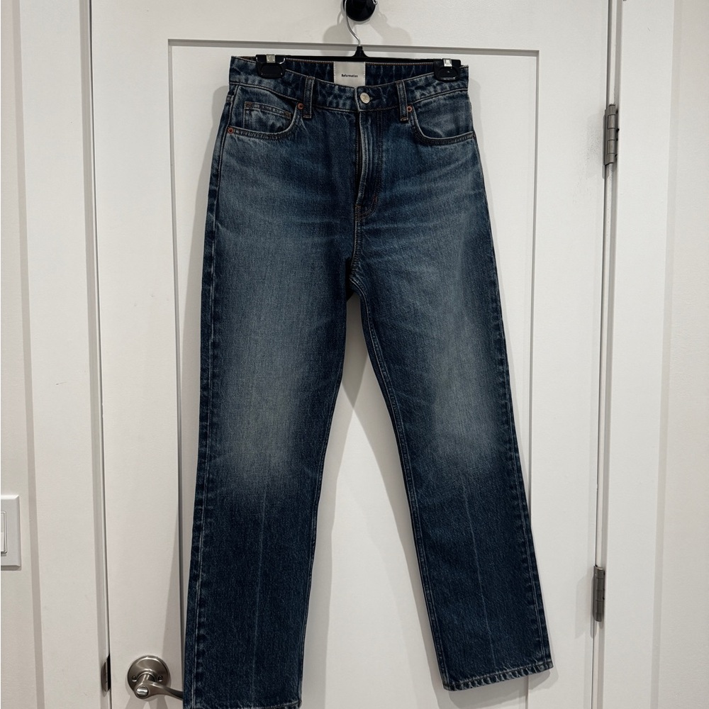 Reformation Sample Medium Wash Blue Denim Jeans